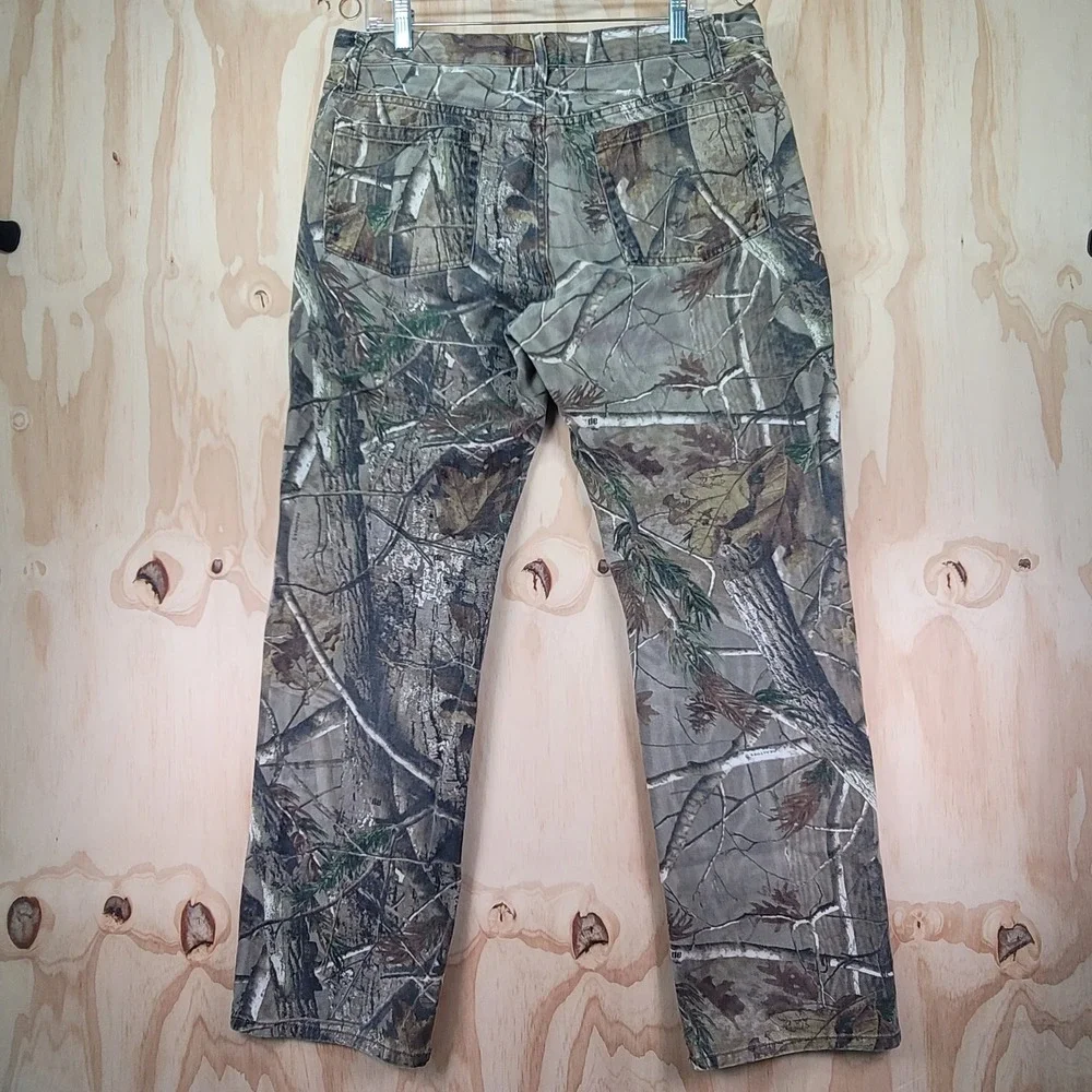 Realtree Camo Pants Men 35x31 Brown Excellent All Purpose AP Hunting Outdoor